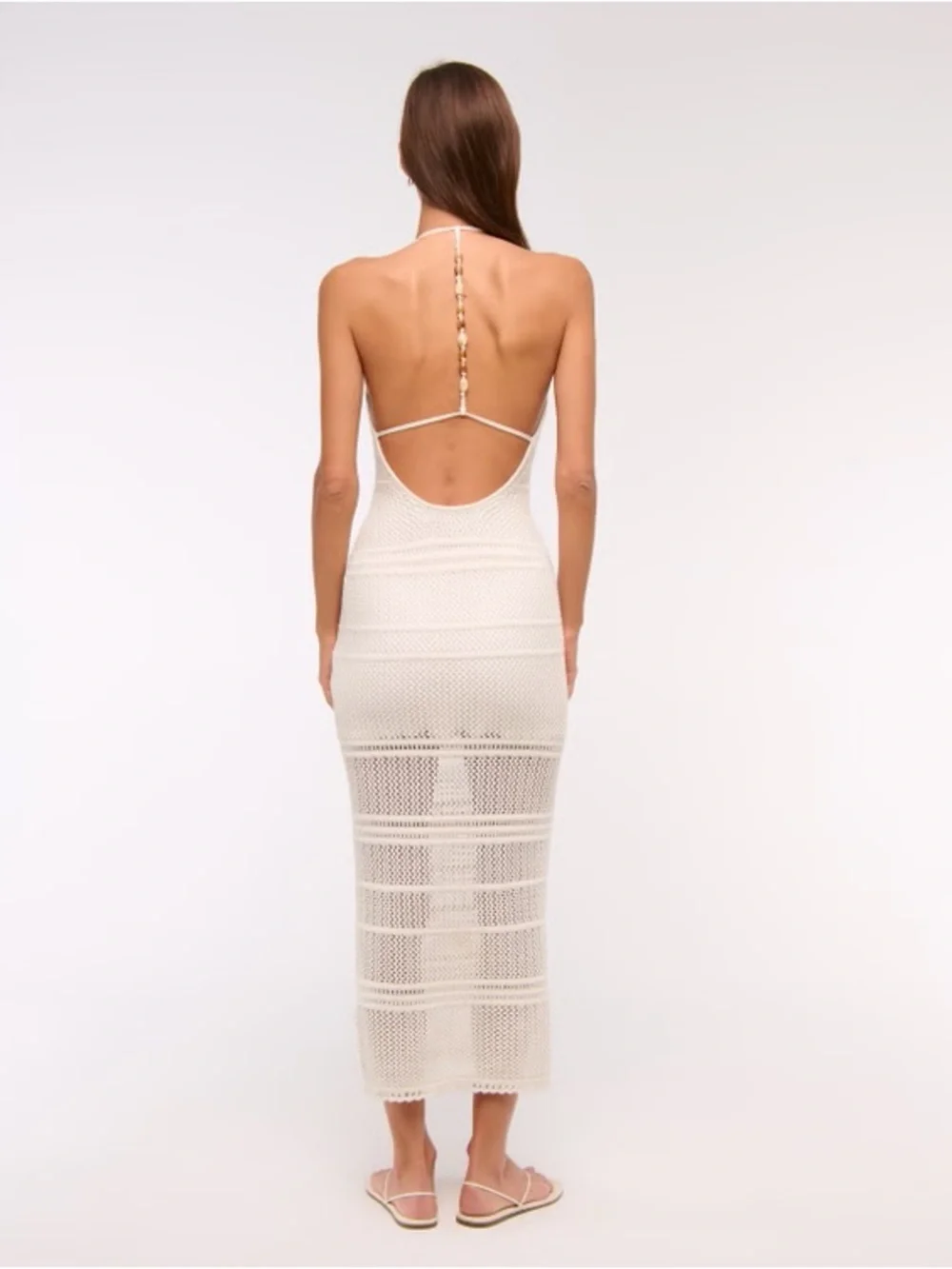 Abercrombie & Fitch Beaded Crochet-Style Maxi Dress